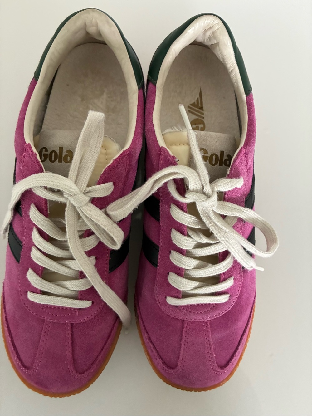 Gola Classics Elan Low Profile Suede Retro Womens Sneakers  Fuchsia US 7